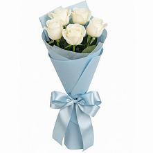 Букет 5 Белых роз Проуд #REPLACE_PRED# Георгиевской