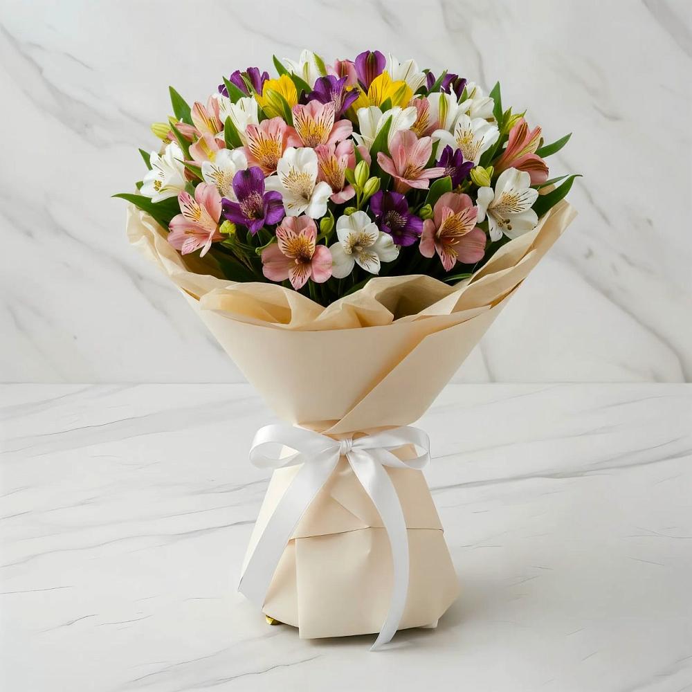 Букет цветов из: Альстромерии в Георгиевской