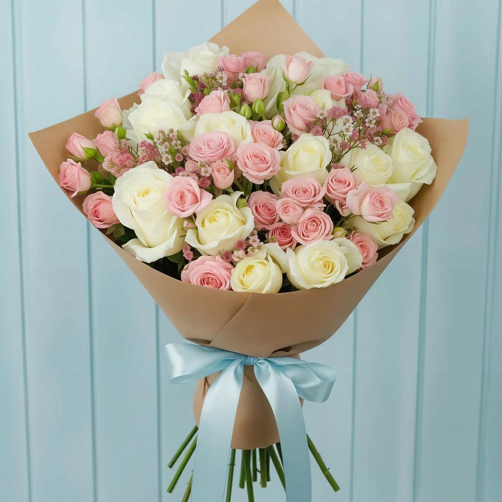 Букет цветов из: Розы в Георгиевской