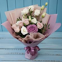Букет цветов из:  Розы и Лизиантусы #REPLACE_PRED# Георгиевской