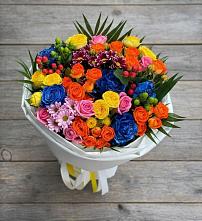 Букет цветов из:  Розы и Хризантемы #REPLACE_PRED# Георгиевской