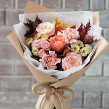 Букет цветов из:  Гвоздики, Хризантемы и Розы в Георгиевской
