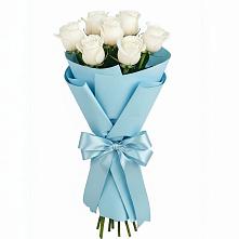 Букет 7 белых роз Проуд в Георгиевской