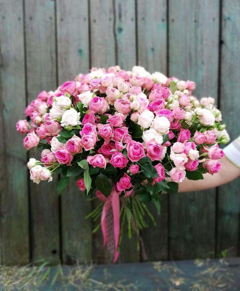 Букет Розовые кустовые розы Натали и Лав Лидия в Георгиевской