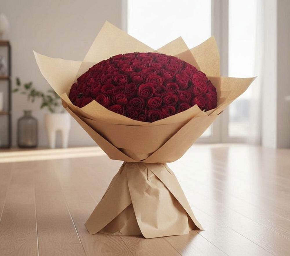 Букет 101 Красная роза в Георгиевской