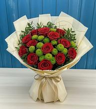 Букет цветов из:  Розы и Хризантемы в Георгиевской