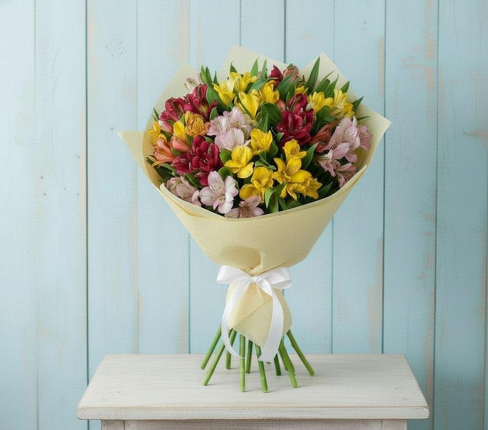 Букет цветов из: Альстромерии в Георгиевской