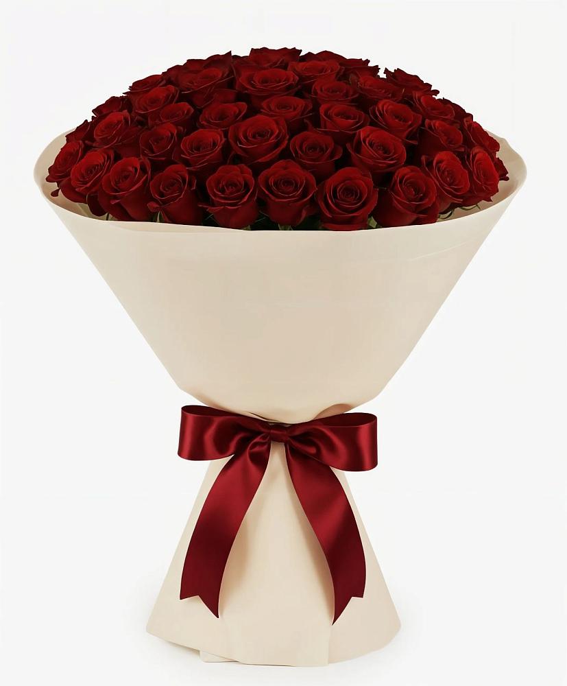 Букет 101 Бордовая роза Блэк Бакарра в Георгиевской