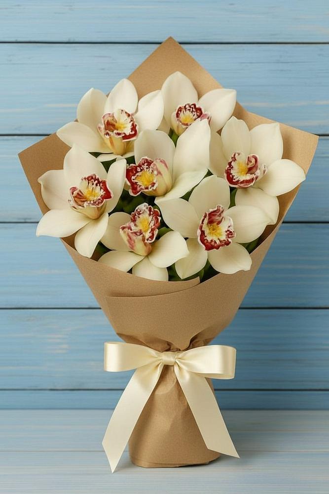 Букет цветов из: Орхидеи и Розы в Георгиевской