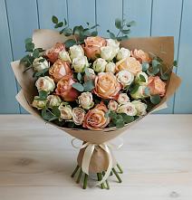 Букет цветов из:  Альстромерии и Розы в Георгиевской